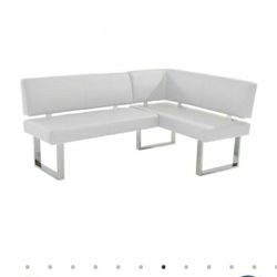 Dining Room Nook + free Bench, white & chrome