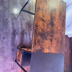 Industrial Style Desk with Side Shelves – $70 OBO