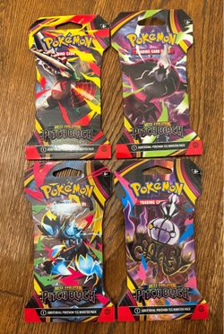 Pokémon TCG Mega Evolution: Pitch Black Sleeved Booster Packs (4 Pack Arts)