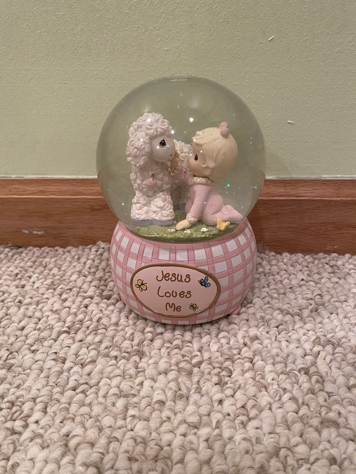 Precious Moments Noah's Ark Jesus Loves Me Musical Water Globe