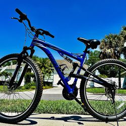 29” Ozone 500 TZ29 21-Speed, Dual Disc Brake,  Full Suspension Mountain Bike with an Upgraded Gel Seat for added comfort!