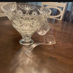Punch Bowl Glass w/11cups