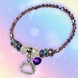 Hello Kitty Crystal Charm Bracelet Jewelry 