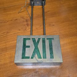 Vintage Industrial Light Lighted EXIT Signs 5 Available