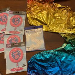 5th Birthday party foil balloons