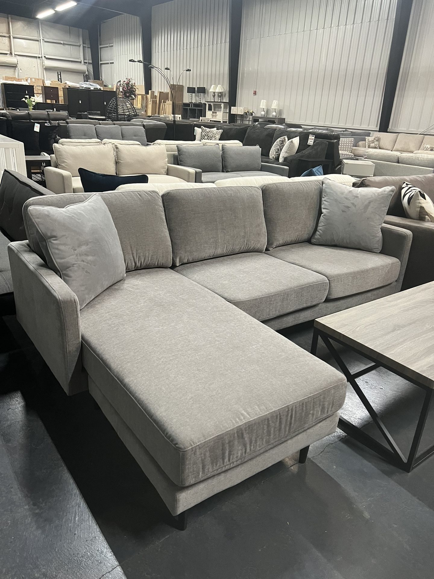 Reversible Chaise Sectional Grey