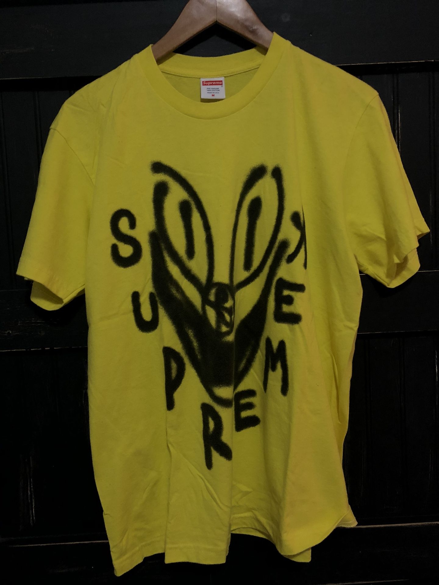Supreme Spray Paint Tee Yellow
