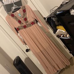 Blush Rose Maxi Dress W/Detail