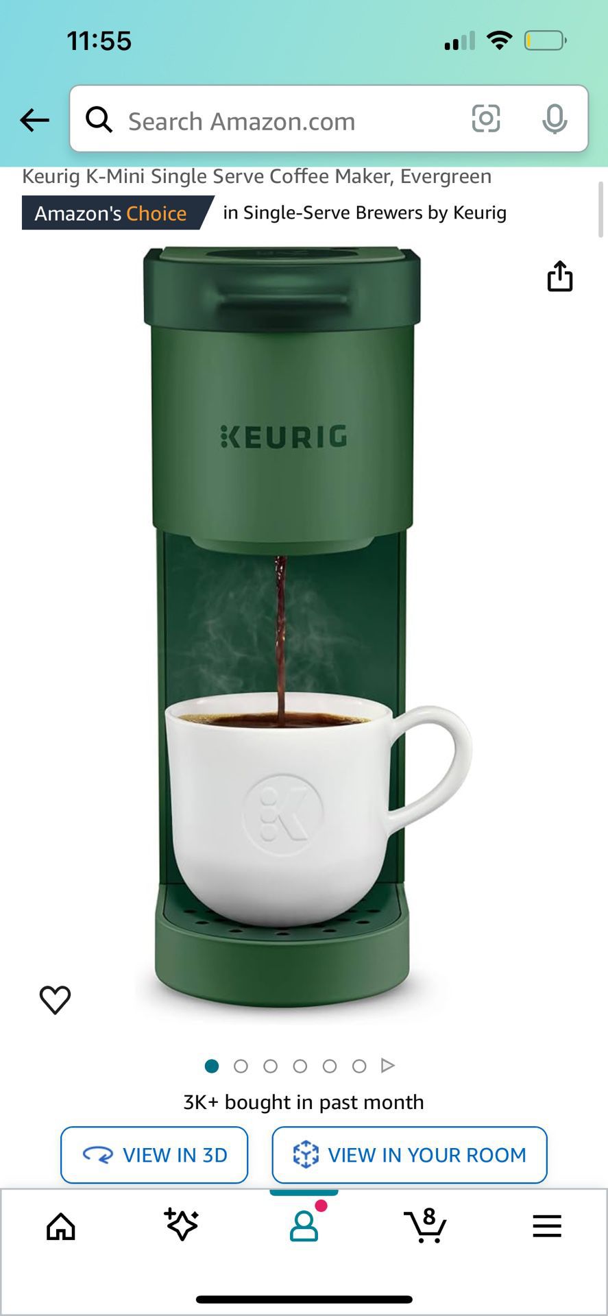 Green Keurig K-Mini Single Serve Coffee Maker