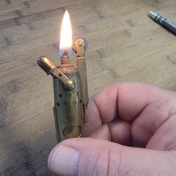 Brass WW1 Or WW2 Era Trench Lighter Works