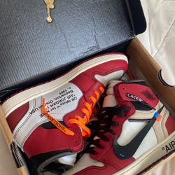 Air jordan 1 Off White Chicago Sz 10
