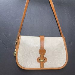 Dooney & Bourke Ivory Leather Satchel Hand bag Sholders Bag with matching wallet