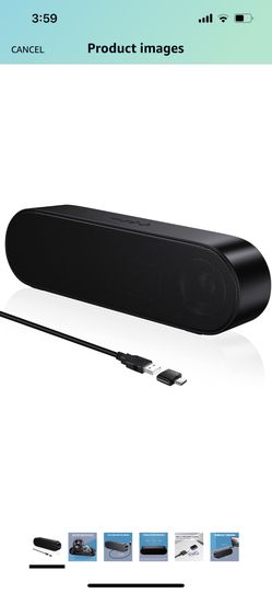 Dual 5W Single USB Computer Speakers, PC Speakers for Desktop, Laptop Speakers with Crystal Clear Sound, Loud Volume, Volume Control and Mute Button(U