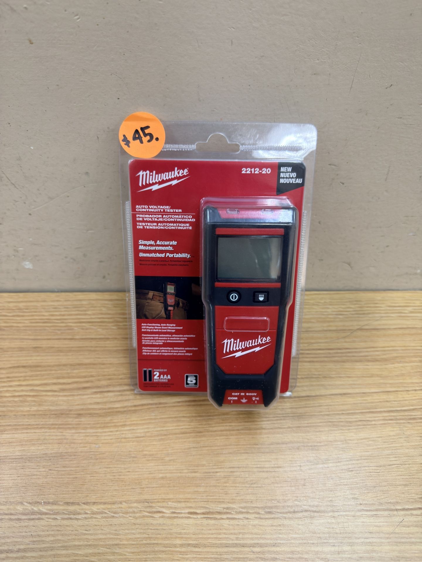 MILWAUKEE AUTO VOLTAGE/ CONTINUITY TESTER