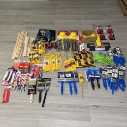 Contractor Paint & Drywall Tool Bundle – Brushes, Knives, Repair Tools, Supplies 