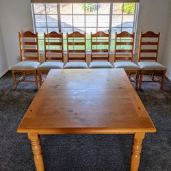 Dining Room Table with Six Chairs