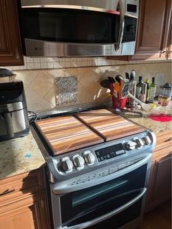 Custom made cutting board stove covers!