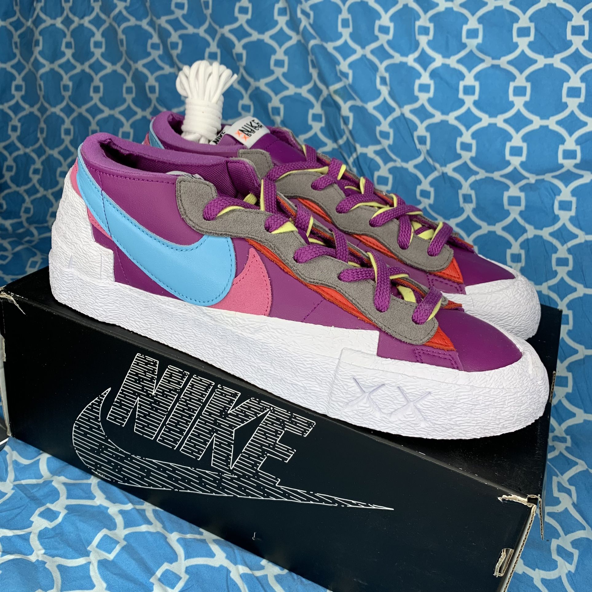 Nike blazer low Kaws Men’s size 12.5 sacai purple dusk x designer rare sneakers