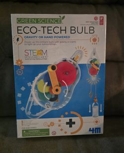 4M Eco-Tech Bulb, Gravity or Hand Powered, Green Science Kit, STEAM Powered Kids