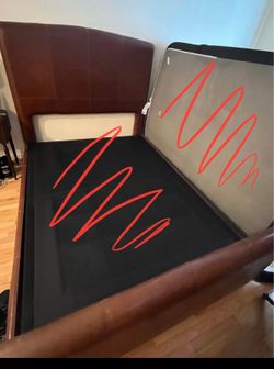 Antiques plus a queen leather bed frame $325 each or best offer