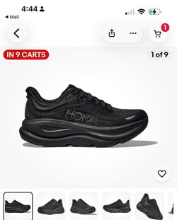 Hoka Bondi 9 Men's Black Running Walking Shoes Size