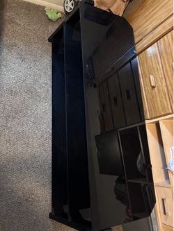 Three shelf glass TV stand