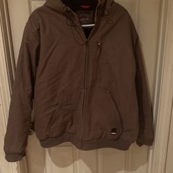 Men’s Beige Brown  XL Craftsman Work Jacket Lined And Warm
