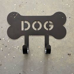 Metal Dog Leash Hanger Sign
