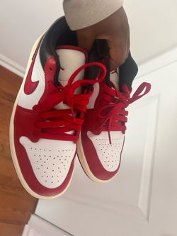 Dunks red and white, size 8.5