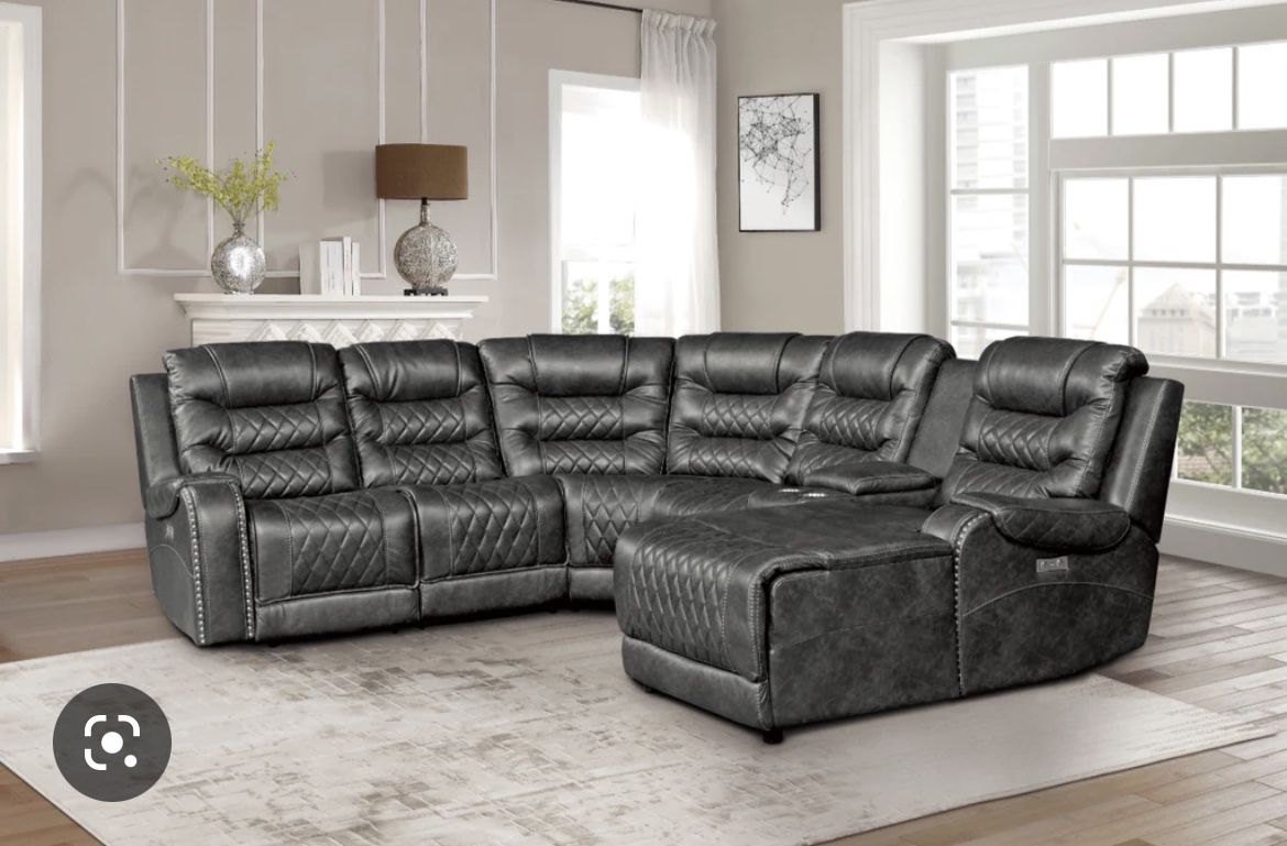 6Pc. GREY Sectional 