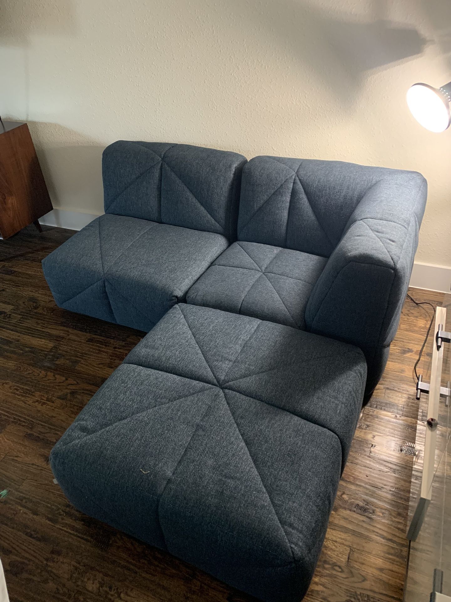 Pottery Barn Denim Modular Sofa
