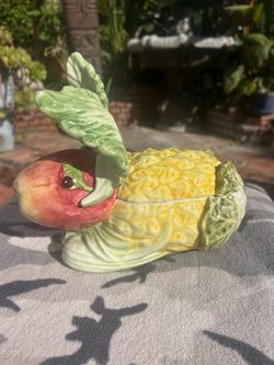 Vintage Ceramic Vegetable Rabbit Tureen