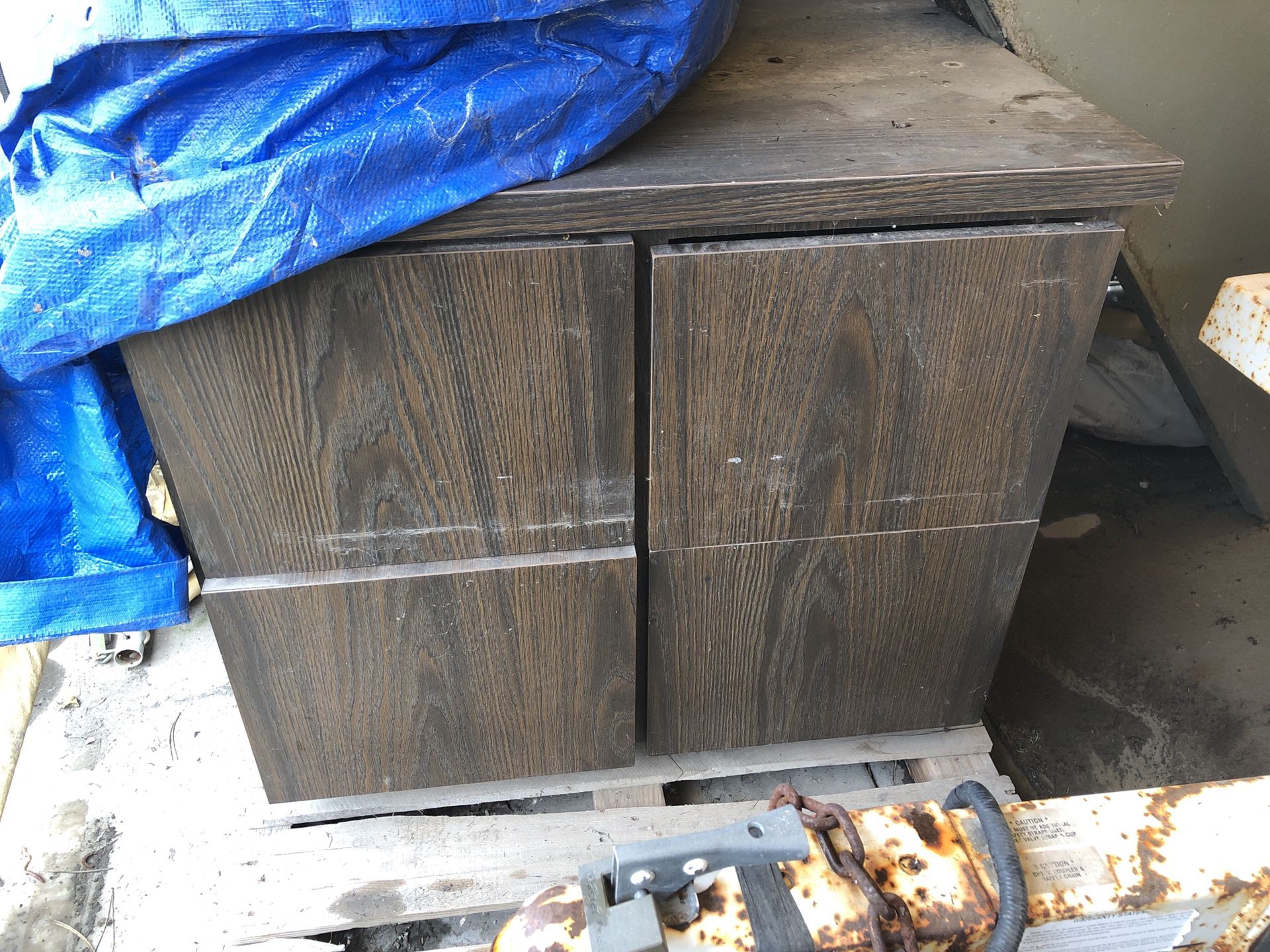 Solid wood file cabinet