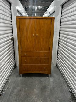Wood Armoire Wardrobe with Drawers