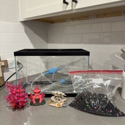 5 Gallon Aquarium Starter Kit – Filter, Heater, Food & More!