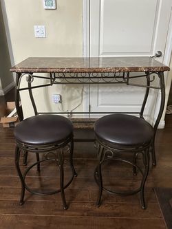 Bar Table with 2 Stools Set  (3 piece set)