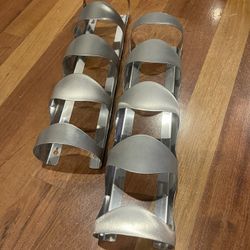 2 - (4 Bottle) Metal Wine Racks