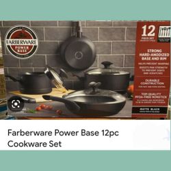 New Faberware Power Base 12pc Cookware Set 