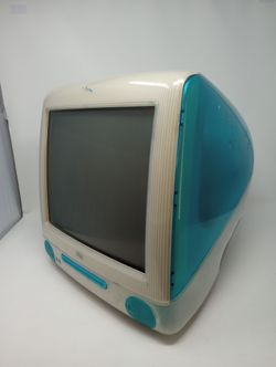Vintage Apple iMac G3 Blueberry M5521 FOR PARTS OR REPAIR