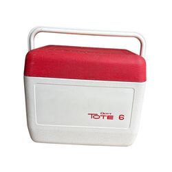 Vintage Gott Tote 6 1806 Red Personal Cooler Ice Made In The USA