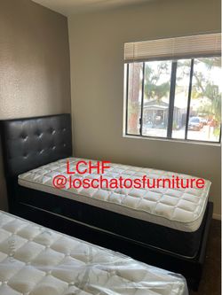 Twin size bed with mattress