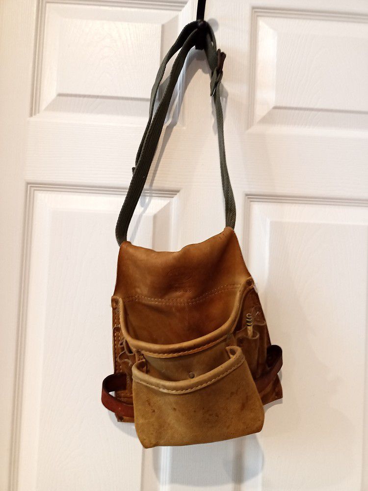 Vintage McGuire-Nicholas Top Grain Cowhide 823 8-Pocket Nail/Tool Bag With  Waist Straps. It comes with an antique pencil sharper and pencil. for Sale  in Boynton Beach, FL - OfferUp