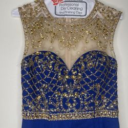 Blue Custom Prom Dress Or Sweet 16/ Quinceanera Dress