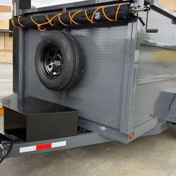 EXCELLENT 8X4X12 DUMP TRAILER DIAMOND WALLS 