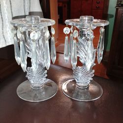 Vintage Glass Candle Holder