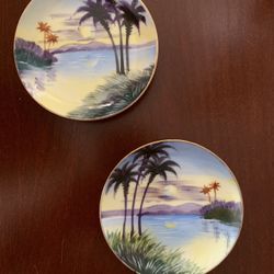 Hand painted dishes from occupied Japan