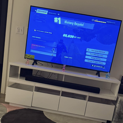 White High-Gloss TV Stand - 4 Drawers - Already Assembled!