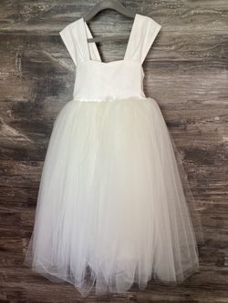 Ivory Tulle Flower Girl Dress Size 5
