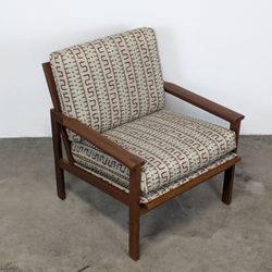 Vintage Mid Century Modern Danish Teak Lounge Capella Chair By Illum Wikkelsø For Eliersen Møbler, c1970s