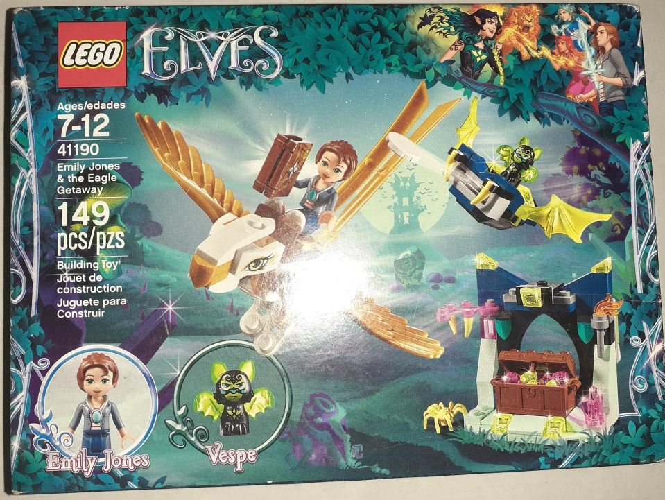 LEGO Elves 41190 Emily Jones and The Eagle Getaway Retired Set- Bricks